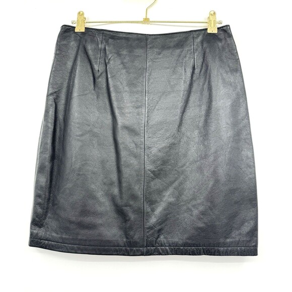 Wilsons Leather Dresses & Skirts - VTG 80’s Wilsons Leather Mini Skirt Womens 12 Black Goth Grunge Moto Punk Biker